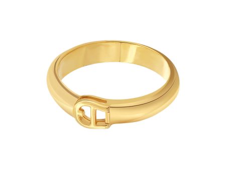 Aigner Eleonora Ladies Gold Plated Ring Size 54 Online