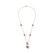 Ouzounian Jewelry Ruby and Diamond Flower Pendant Necklace Sale