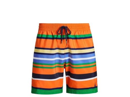 Polo Ralph Lauren Men s Swimwear Orange Summit Stripe Sale