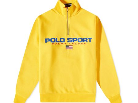 Polo Ralph Lauren Men s Yellow Plush Polo Sport Sweatshirt For Sale