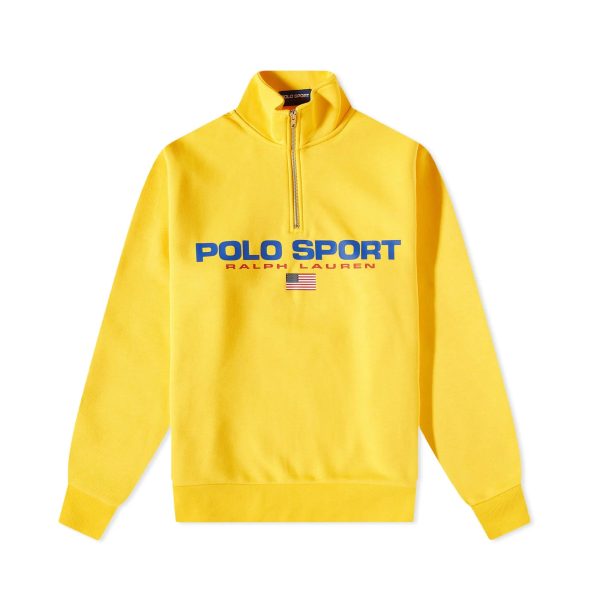 Polo Ralph Lauren Men s Yellow Plush Polo Sport Sweatshirt For Sale