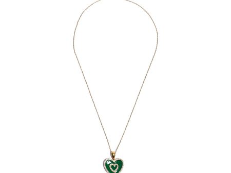 Ouzounian Jewelry Double Heart Pendant Necklace with Diamonds For Discount