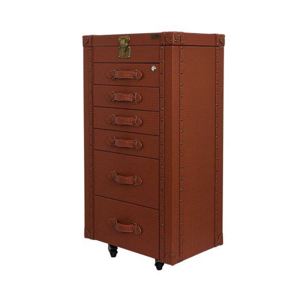 Artisan Brown Jewelry Cabinet For Sale