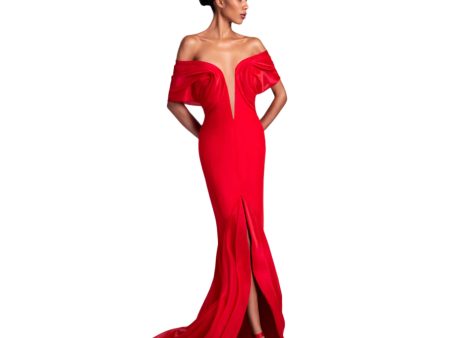 Gaby Charbachy Women s Red Long Dress For Discount