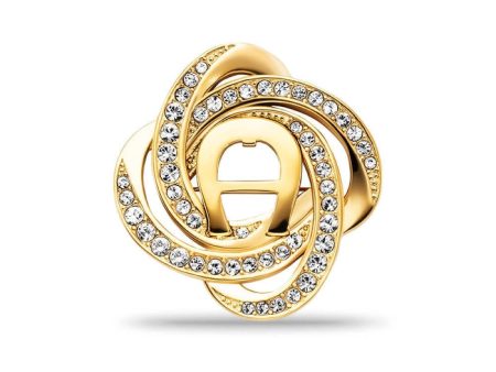 Aigner Ladies Gold Tone brooch Online Sale