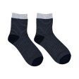 Cole Haan Men s Stripe Short Crew Navy Socks Discount