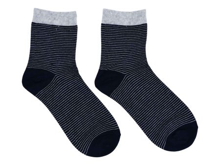 Cole Haan Men s Stripe Short Crew Navy Socks Discount