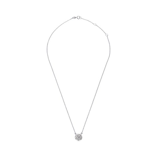 Ouzounian Jewelry Diamond Circle Pendant Necklace on Sale