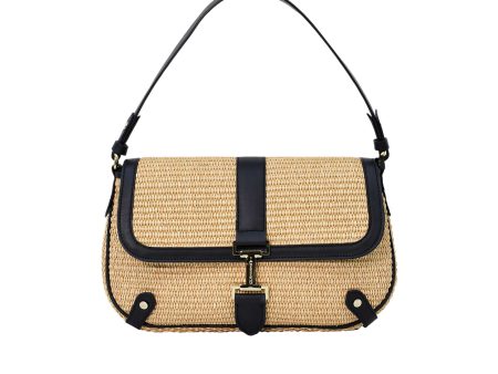 Iceberg Ladies Black Woven Shoulder Bag Online