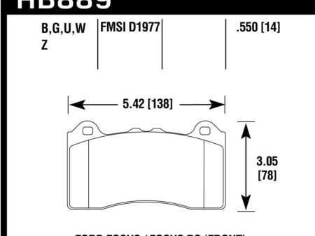 Hawk 2017 Ford Focus PC Front Brake Pads Hot on Sale