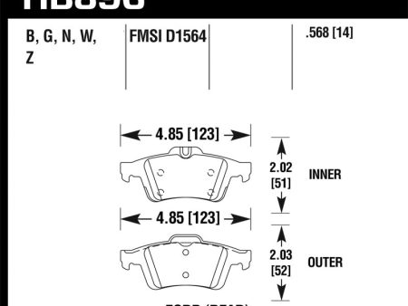 Hawk 16-18 Ford Focus HPS 5.0 Rear Brake Pads For Sale