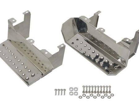 Kentrol 76-95 Jeep CJ7 Wrangler YJ Side Steps Pair - Polished Silver Online now