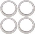 Kentrol 07-10 Jeep Wrangler JK Air Vent Bezels 4 Pieces - Polished Silver For Sale