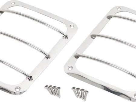 Kentrol 07-18 Jeep Wrangler JK Taillight Guard Pair - Polished Silver Online Sale