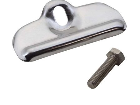 Kentrol 76-86 Jeep CJ Battery Tray Clamp - Polished Silver Online