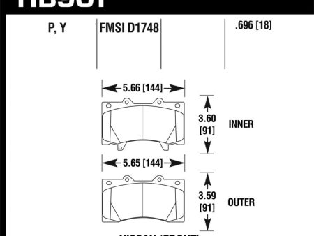 Hawk 11-13 Infiniti QX56   14-17 Infiniti QX80 LTS Street Rear Brake Pads Sale