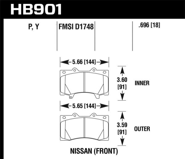 Hawk 11-13 Infiniti QX56   14-17 Infiniti QX80 LTS Street Rear Brake Pads Sale