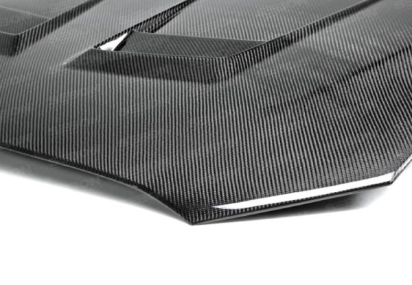 Seibon 08-12 Mitsubishi Lancer Evo X DV-Style Carbon Fiber Hood on Sale